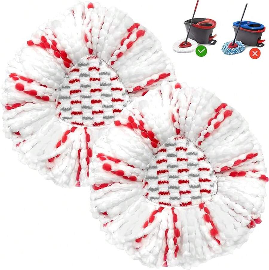 Spin Mop Replacement Head 4 Pack Mop Refill Compatible With Ocedar Triangle Swivel Mops Microfiber Swivel Mop Refill,Deep Clean,Machine Washable And Easy To Replace Halloween Christmas New Year