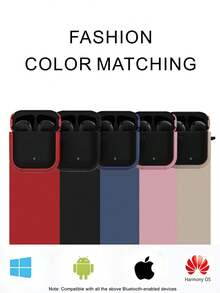 G03 半入耳式无线耳机，5.3，防汗，防水，低延迟，长续航，适用于办公、健身、休闲、送礼 - 紅色 - 查看 6