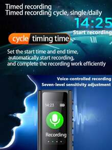 YAIUZGOO Digital Voice Recorder 256GB USB Voice Control Voice Recorder Small Portable Voice Recorder Large Screen Digital Voice Recorder Suitable For Meetings, Interviews, Classrooms (Without Memory Card)