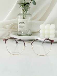 MELINDA MODA Women's Metal Fashion Eyeglasses Frame - roxo e rosa - 查看 3