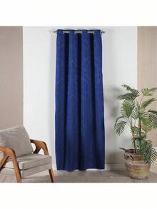Jacquard Door Curtain For Living Room, Bedroom And Kitchen 1.40m X 2.20m - Royal Blue - View 1