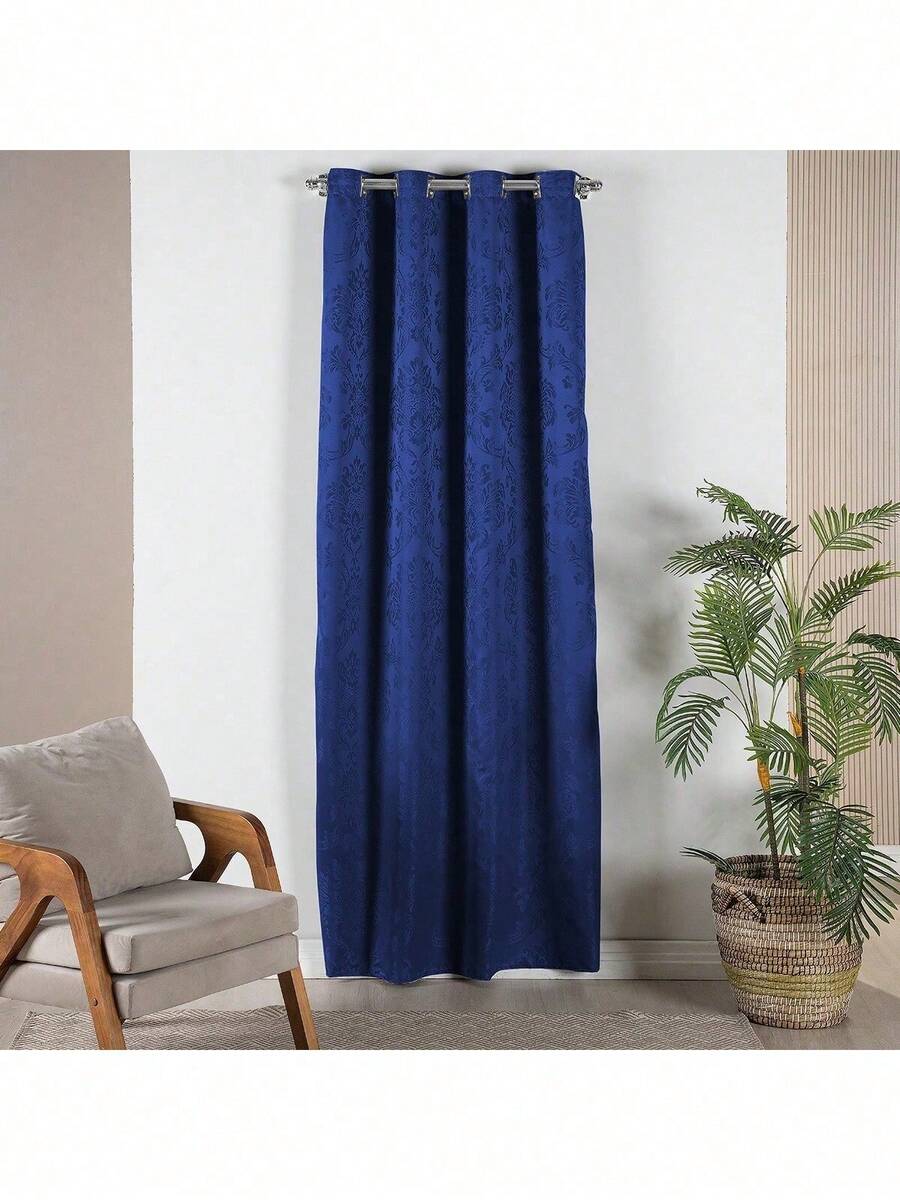 Jacquard Door Curtain For Living Room, Bedroom And Kitchen 1.40m X 2.20m - Royal Blue - View 1