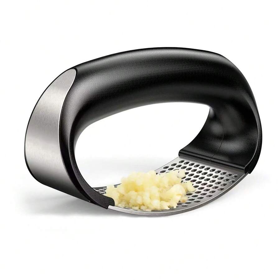 Vantic Garlic Press Rocker - Stainless Steel Garlic Mincer Garlic Crusher, New Innovative Garlic Chopper With Peeler And Scraper For Smash Garlic - màu đen - Xem 1