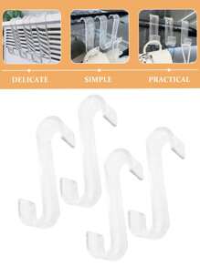 4 Pieces Bathroom Radiator Hooks, Radiator Hangers, Plastic Radiator Hook, Towel Rail Hook, Bathroom Radiator Hook, Kitchen Hooks (Transparent)
