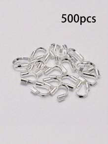 500pcs/100pcs Copper U-Shaped Clip Buckle Cord End Tips - Crimp Beads For DIY Jewelry Making Accessories - Cord Wire Protector For Necklace And Bracelet