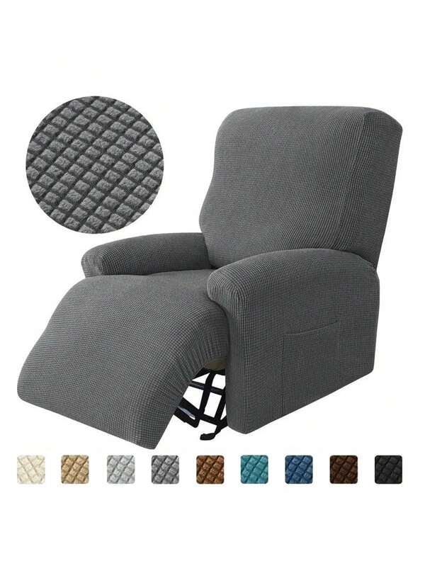 1PC,Jacquard Lounge Chair Covers, Lounge Chair Sofa Covers And Protective Covers, High-Quality Milk Silk, Oversized Chair Covers, Smooth Fiber Fabric, Elastic And Breathable, Universal Size Bar And Restaurant Home Chair Covers