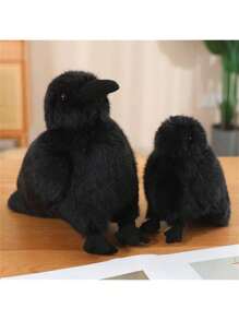 Keylingwd 1 pezzo Giocattolo di peluche corvo simulato da 35 cm/13,77 pollici, giocattolo di peluche morbido e kawaii per bambini, decorazione per la casa, per il Ringraziamento