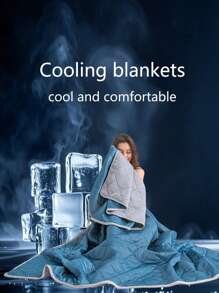 1 Piece Solid Color Cooling Blanket With Diamond Check And Floral Print, Minimalist Fashion / Cooling Material / Quilted Reinforced Edges / Provide Cool And Comfortable Touch For Hot Sleepers, Machine Washable Lightweight And Portable, Suitable For A Variety Of Scenarios, Including Bedroom, Office, Living Room, Sofa