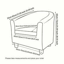 2pcs/Set Stretch Double-Layer Semi-Circle Single Sofa Cover, Universal Fit Curved U-Shaped Club Leisure Chair - Multicolor - View 5