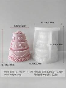 1 Stück Mini 3D Blumen geprägte Kuchenform/handgemachte Seifenform, für Valentinstag | Geburtstags Party romantische Heim-/Partydekoration