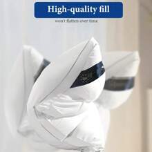 Luxury 5-Star Hotel Quality Pillow, Extra Soft Pillow, 19x29 Inch - Deep Sleep Neck Support, All Seasons Non-Slumping High Pillow Core, Machine Washable, Modern Pillow Design | Soft Textured Fabric, Sleeping Pillow