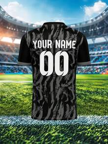 Customized Soccer Jersey, , Men's Sports Club Team Training V-Neck Shirt With Front & Back Printed Name, Number, Logo, Comfortable & Suitable For Daily Casual, Party, Gathering - Multicolor - View 4
