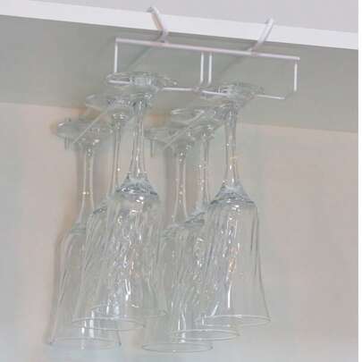 Suporte Móvel para 6 Taças Organizador Armário Aramado Cozinha Cristaleira