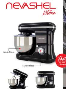 Professional Powerful Electric Stand Mixer Black Color Frequency 60HZ - Black - View 8
