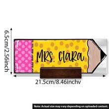 Cartel personalizado para maestros, regalos para maestros, regalo de aprecio a maestros, placa con el nombre del escritorio del maestro, regalo personalizado para maestros, letrero con el nombre del maestro - Multicolor - Ver 4