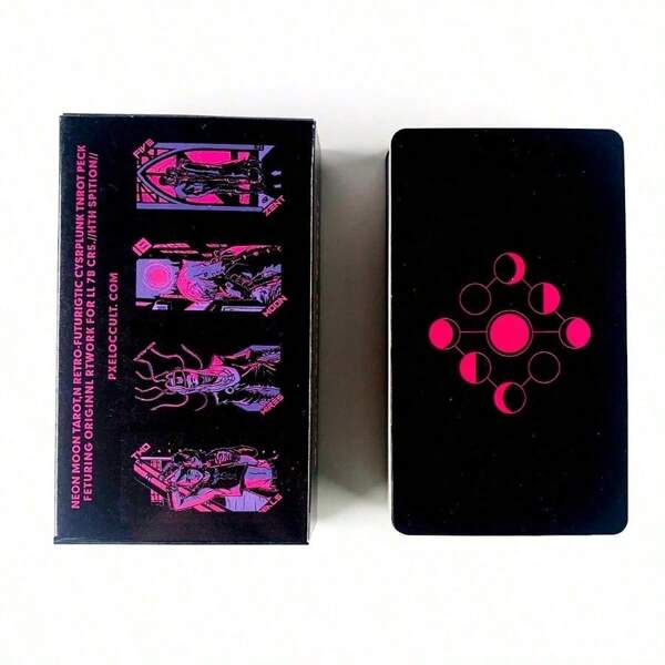 1pc Game Card Set Mystical Card Deck For Divination, Party Gathering Games - Neon Moon