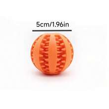 1 pieza Pelota de juguete para perro interactiva, pelota de goma masticable para perros pequeños, pelota de limpieza dental, alimentador de alimentos para mascotas, juguete de pelota de silicona