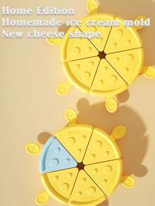 1-Piece Set Of Ice Cream Molds, Reusable Ice Cream Molds, Cheese Shaped Ice Cube Molds (With Lids), Ice Trays, Suitable For Birthday Parties, Gifts, Beverages, Coffee, Cocktails, Whiskey, Ice Cube Tray Ice Cream Molds, Home Made Popsicle Molds - Multicolor - View 1