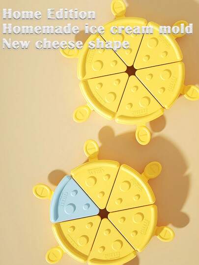 1-Piece Set Of Ice Cream Molds, Reusable Ice Cream Molds, Cheese Shaped Ice Cube Molds (With Lids), Ice Trays, Suitable For Birthday Parties, Gifts, Beverages, Coffee, Cocktails, Whiskey, Ice Cube Tray Ice Cream Molds, Home Made Popsicle Molds