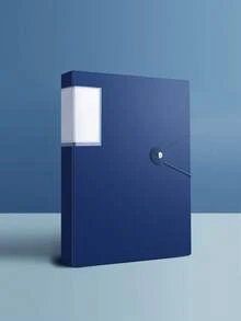 40页按扣式文件整理文件夹，大容量学生试卷/合同文件收纳，透明封套，随机封面卡纸