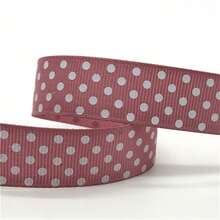 5 yardas/Lote Cinta de grosgrán de 20mm con estampado de puntos para lazos de cabello, fiesta, Navidad, boda, decoración, manualidades, envoltura de regalos - Elige colores - Ver 18