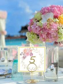 2 件/5 件/10 件/20 件 - 桌牌架、优质迷你桌号架、卡片架、金属丝照片架、装饰品、婚宴、派对、生日、桌面中心装饰、周年纪念派对（金色） - 金色 - 查看 6