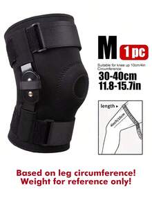 1pc- Adjustable Compression Knee Brace With Side Stabilizers & Patella Gel Pad For Knee Support, Knee Pad With Detachable Metal Strip Support, For Men & Women, Knee Support For Running, Workout, Daily Life ! (Black) - Black - View 16