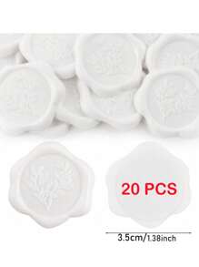 CYFUN DESIGN 20/25 PCS Eucalyptus Pattern Real Wax Sealing Stickers Self-Adhesive Wedding Invitation Envelope Seal Stickers For Decorating Wedding Invitations, Gifts,Back To School,School Supplies