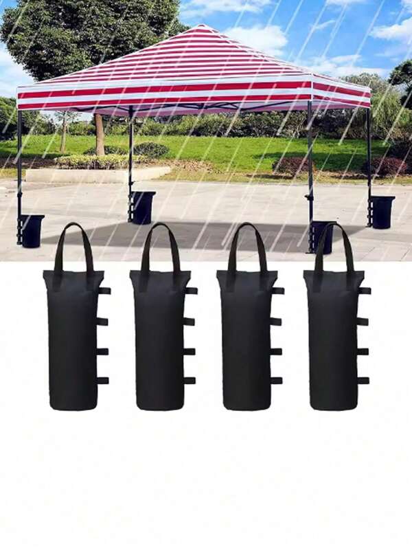 1/4 Stück strapazierfähige Campingzelt-Sandbeutel als Gewicht für Füße/Beine, Gartenlaube, Partyzelt, Campingausrüstung, Outdoor Zubehör für Zelte und Schirme