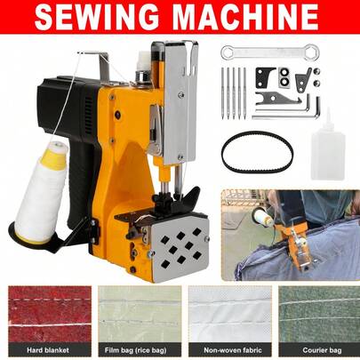 Portable Mini Industrial Electric Sewing Machine Heat Sealer Bag Stitcher Closer