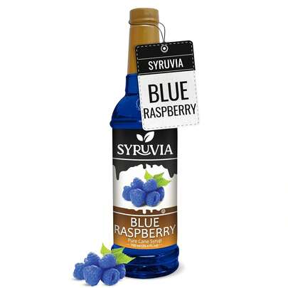 Syruvia Blue Raspberry Syrup 25.40 Ounces Blue Raspberry Flavoring Syrup