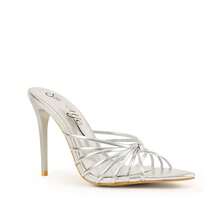 So Me Cecily-S Pointy Toe Women's High Heel   Random Print    Sexy  Glamorous  Funky    PU Leather    Heels  Beach  Holiday  Wedding  Party    Spring / Summer - 銀色 - 查看 2