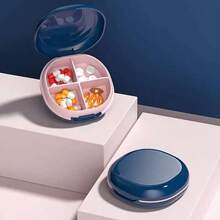 Portable Silicone Pill Case - Travel Pill Box With Multiple Compartments, Transparent Lid And Compact Design, Suitable For Daily Medication And Travel Essentials, Wallet Pill Box - Multicolor - View 2