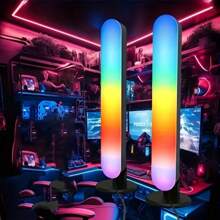 RTONTR 1 Pc / 2 Pcs Desktop Led Ambient Light Bar Music Rhythm Lights RGB Light Bars With Remote Control TV LED Backlights Remote Control For Gaming Room Tv And Party Decoration Sync With Music Rgb Desk Lamp Room Decoration