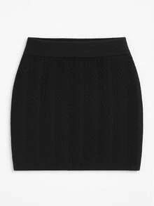 FALDA CORTA CON LICRA  Liso    Casual    Playa - Negro - Ver 1