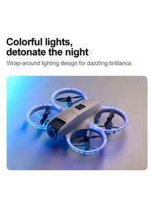 GENAI H21 可折叠无人机，初学者入门飞行器，手柄遥控器，一键/降落和简单操作，360 度翻转，水平陀螺仪，每次充电可飞行 6 分钟，节日/生日礼物。（此无人机有非摄像头版本）1800mAh