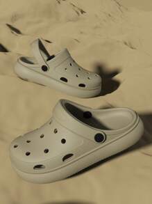 Sandalias casuales y de moda unisex, transpirables y huecas, pantuflas de playa, sandalias de estilo coreano con punta cerrada, adecuadas para el hogar, exteriores, playa y viajes en verano