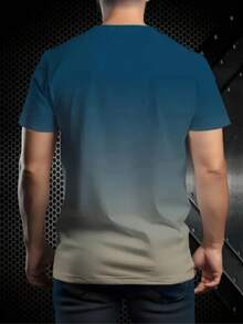 Áo thun nam in hình tháp Eiffel 3D Paris - Áo thun tay ngắn kiểu dáng thường ngày, áo thun mùa hè ngoài trời với thiết kế chuyển màu. - Nhiều màu - Xem 2