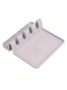 1pc Silicone Kitchen Utensil Holder With Drip Pad, Suitable For Various Utensils, Heat Resistant Spoon Rack, Applicable For Stove, Kitchen Utensil Rack For Holding Ladles And Tongs - Multicolor - View 7