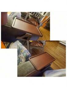 1 Set Armrest Table Clamp On Tray, Fits Wide Sofa, Sofa Arm Tray Table, Portable Table, TV Table And Small Side Table