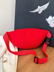 Nylon High Capacity Chest Bag Waist Pack, Unisex Suitable For Daily, Sports, Running, Travel, Leisure Use - Red - View 8