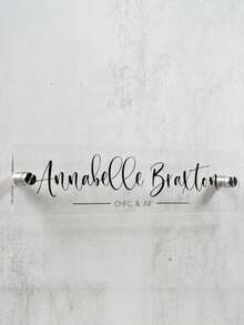 Custom Office Door Name Plate Personalized Acrylic Sign Professional Name Tag For Doctors Nurses Teachers Counselors Staff Business Desk Or Clinic Room Decor Unique Gift Idea For Graduation Promotions Appreciation Week Work Anniversary Office Accessories House Decoration Home Decor Back To School Gift Father's Day Present,Graphic Print,Xmas Decoration,For Housewarming - Multicolor - View 10