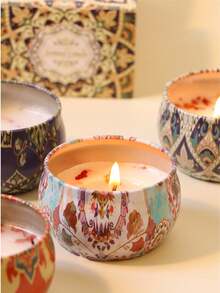 香薰套装，自制大豆蜡烛杯，用于婚礼和节日装饰的花蜡烛，送给家人和朋友的完美礼物，生日、情人节或母亲节旅行用的香薰蜡烛锡罐，香薰礼盒，房间装饰，毕业礼物