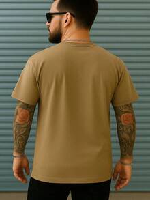 Camiseta Masculina JESUS 100% Algodão Lançamento Camisa Linha Premium Evangelica - Bege - Visão 2
