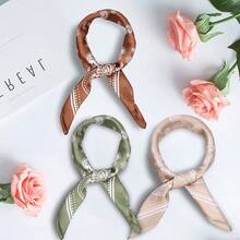 Satin Head Scarf - 27.5 Inch Silk Hair Wrap For Women - 玫紅色 - 查看 8