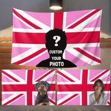 1pc Customized British Tapestry - Home, Bar Or Club Decor, Personalized Silhouette Design Wall Hanging - Perfect Gift Idea, Silhouette Tapestry, Father's Day, Mother's Day, Halloween, Christmas, Christmas Eve, Valentine's Day, Birthday, Anniversary, Thanksgiving, Easter, April Fool's Day, Carnival, National Day - Also Suitable For Custom Tapestry, Custom Flag, Garden Flag - Multicolor - View 11