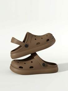 Sandalias casuales y de moda unisex, transpirables y huecas, pantuflas de playa, sandalias de estilo coreano con punta cerrada, adecuadas para el hogar, exteriores, playa y viajes en verano