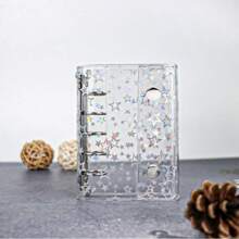 Mogoostry Sternenhimmel Klare weiche PVC nachfüllbare 5-Ring Ordner mit doppeltem Druckknopfverschluss Notizbuch Persönlicher Aktenordner Planer, MGSY-2SnapStarBinder,Schulanfang,Schulmaterial