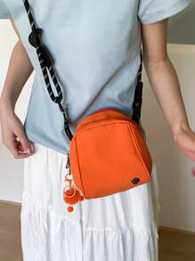 peach tree Women Bucket Crossbody Bag Handbag Peachtree With Cute Plush Pom Pom Charm, Fashion Gift For Girlfriend, Suitable For Shopping, Travel, Commuting, Sports, Outdoor Activities