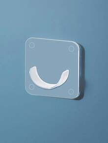 8个透明浴帘杆支架，免打孔浴室浴帘杆支架，浴帘杆固定钩，门帘杆支架配件，浴室淋浴小配件，浴帘杆自粘钩支架，多功能钥匙架，毛巾杆夹，扣环，厨房置物架扣环，门钩